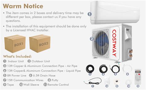 costway mini split installation